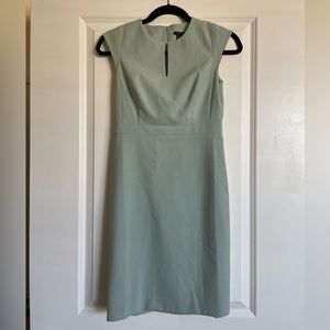 Ann Taylor Pale Green Structured Knee-Length Dress, Great for Work or Interviews